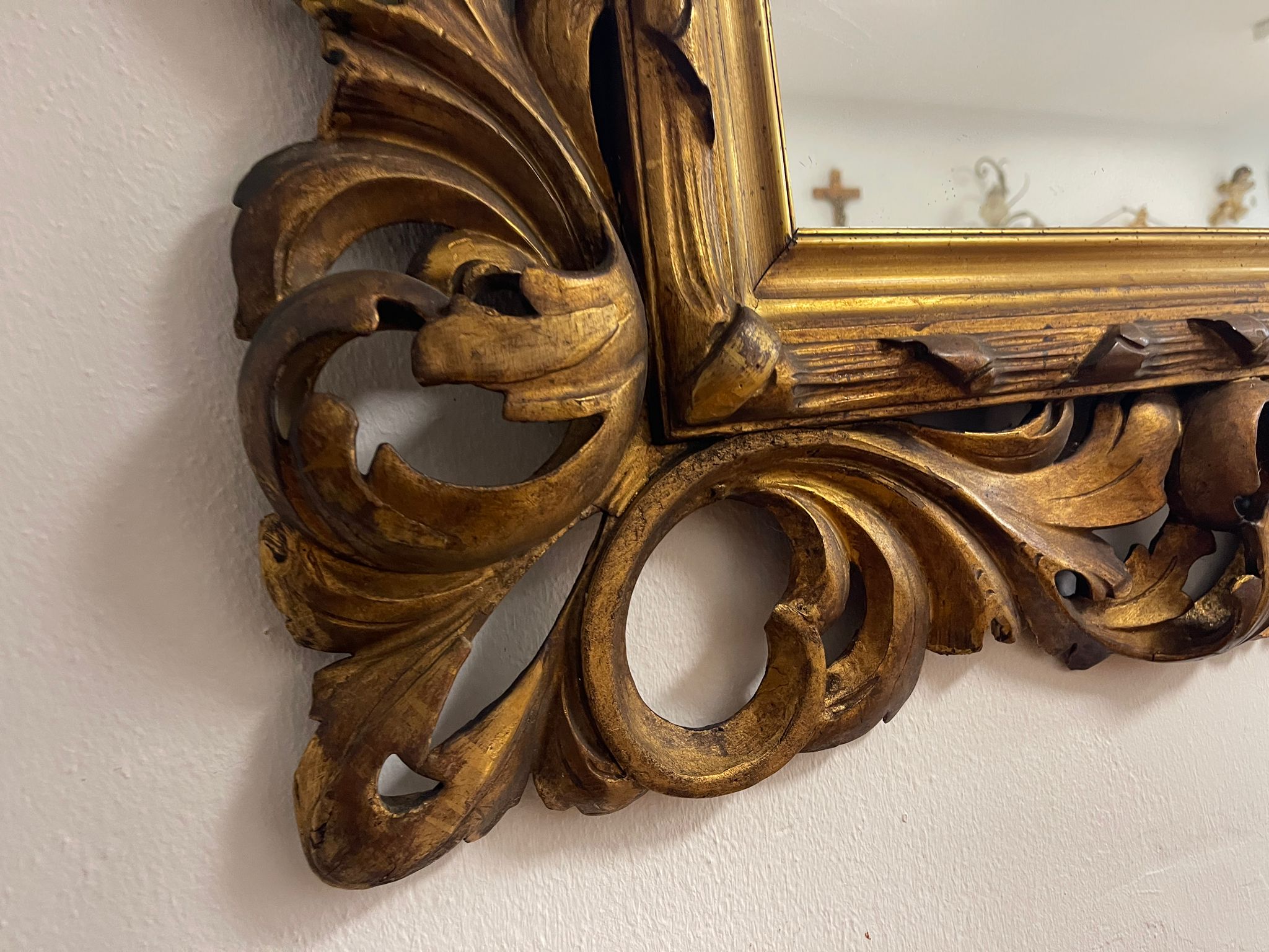 e1e175e1-5371-43a9-9954-756eacdcee9b Florentiner Spiegel Akanthusblattschnitzkunst A4693