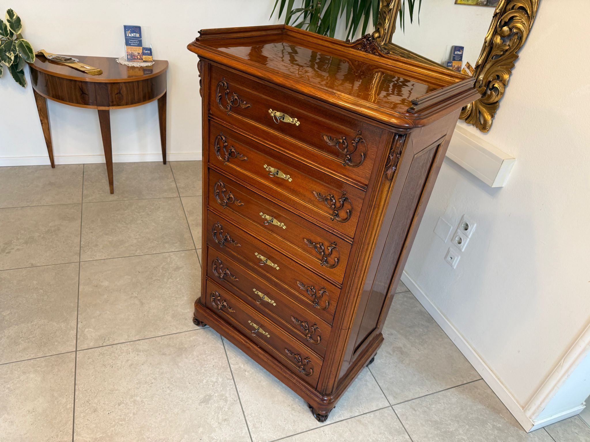 Restaurierte Gründerzeit 6 Ladenkommode Wochenkommode Antiquität D1106