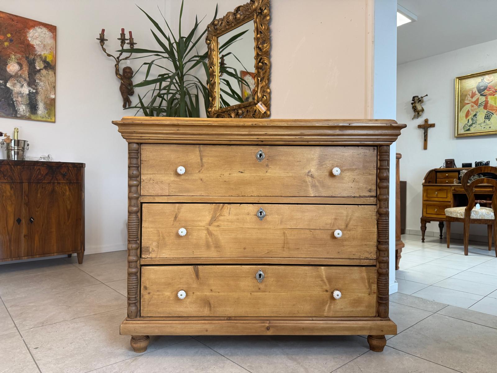 Originale Gründerzeit Kommode Restauriert Weichholz Antik G2078