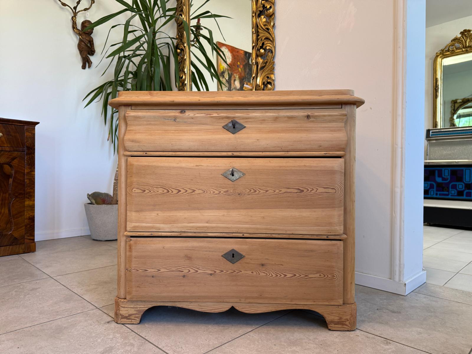 Biedermeier Kommode 3 Ladenkommode Antik Original D2424
