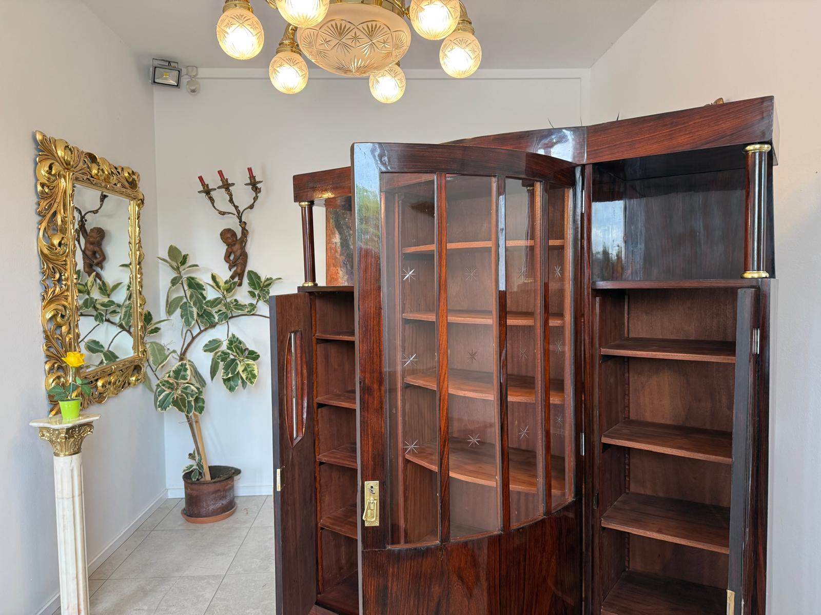Sale Restaurierte Jugendstil Glasschrank Vitrine Bücherschrank Antiquität G1819