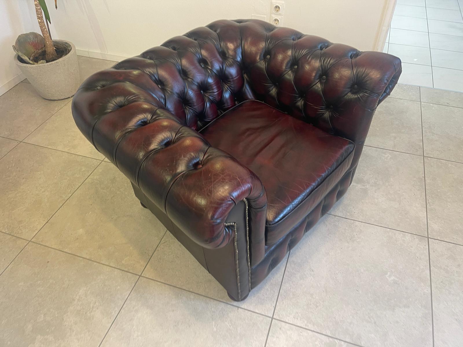 Chesterfield Fauteuill Sessel Clubsofa Culmöbel Oxblood G1054