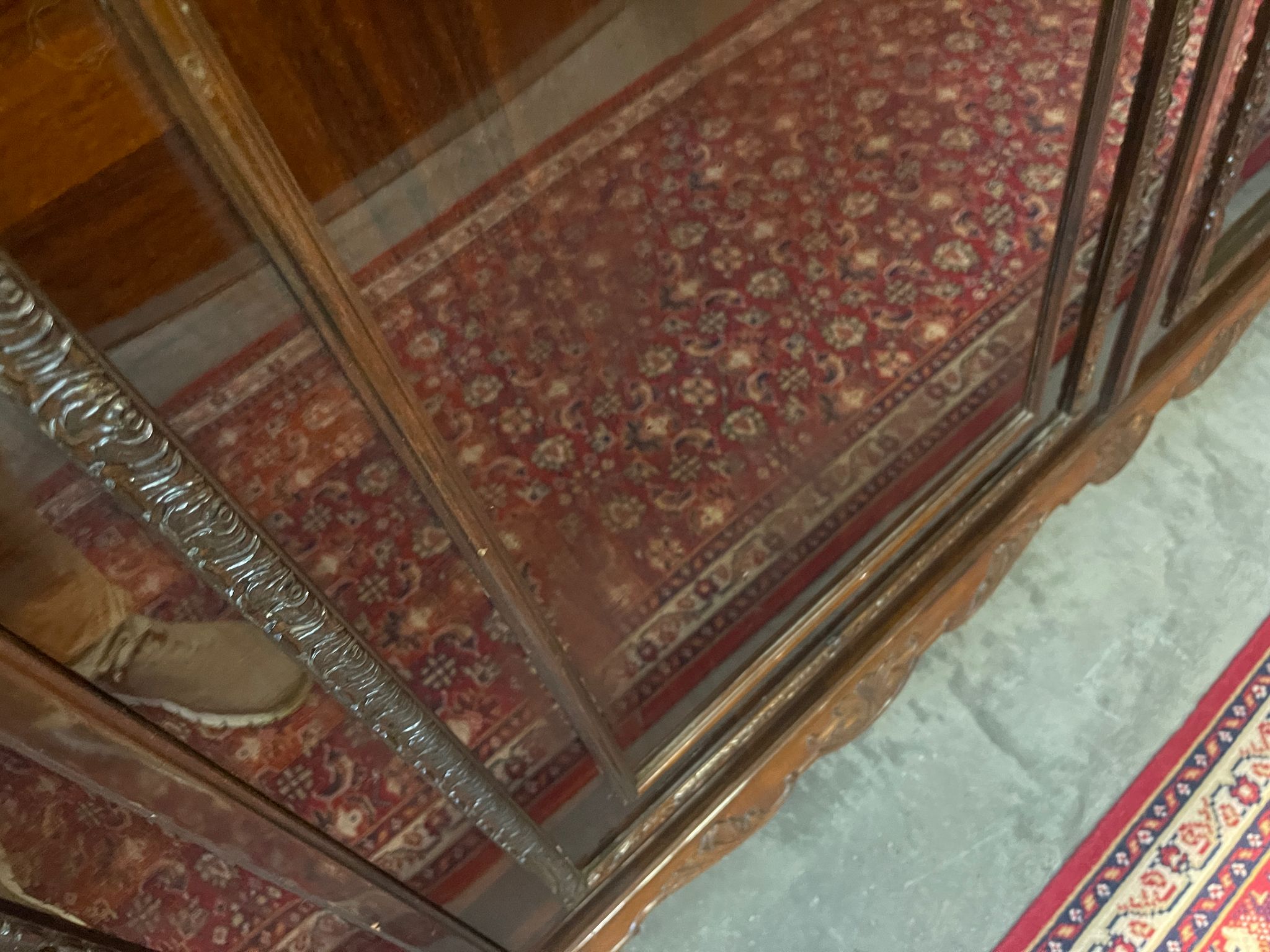 Bücherschrank Barock Barockstil Vitrine Glasschrank Wohnzimmerschrank A5150
