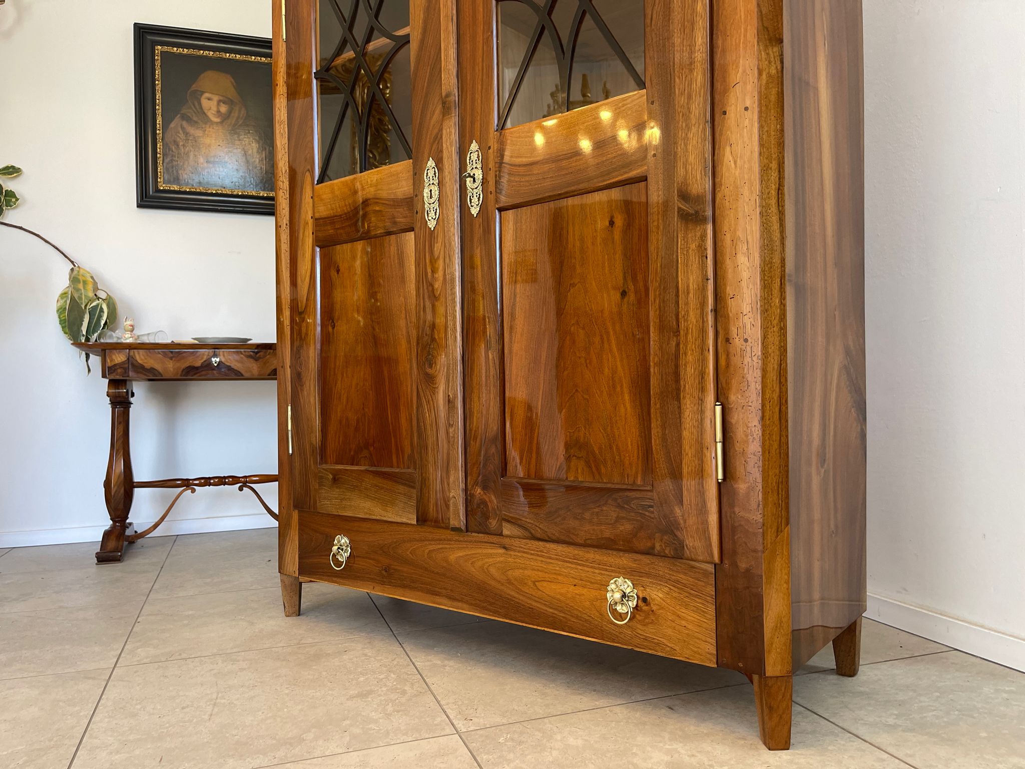 SALE Restaurierte Biedermeier Vitrine Bücherschrank Glasschrank TRAUM ANTIQUITÄT G1375