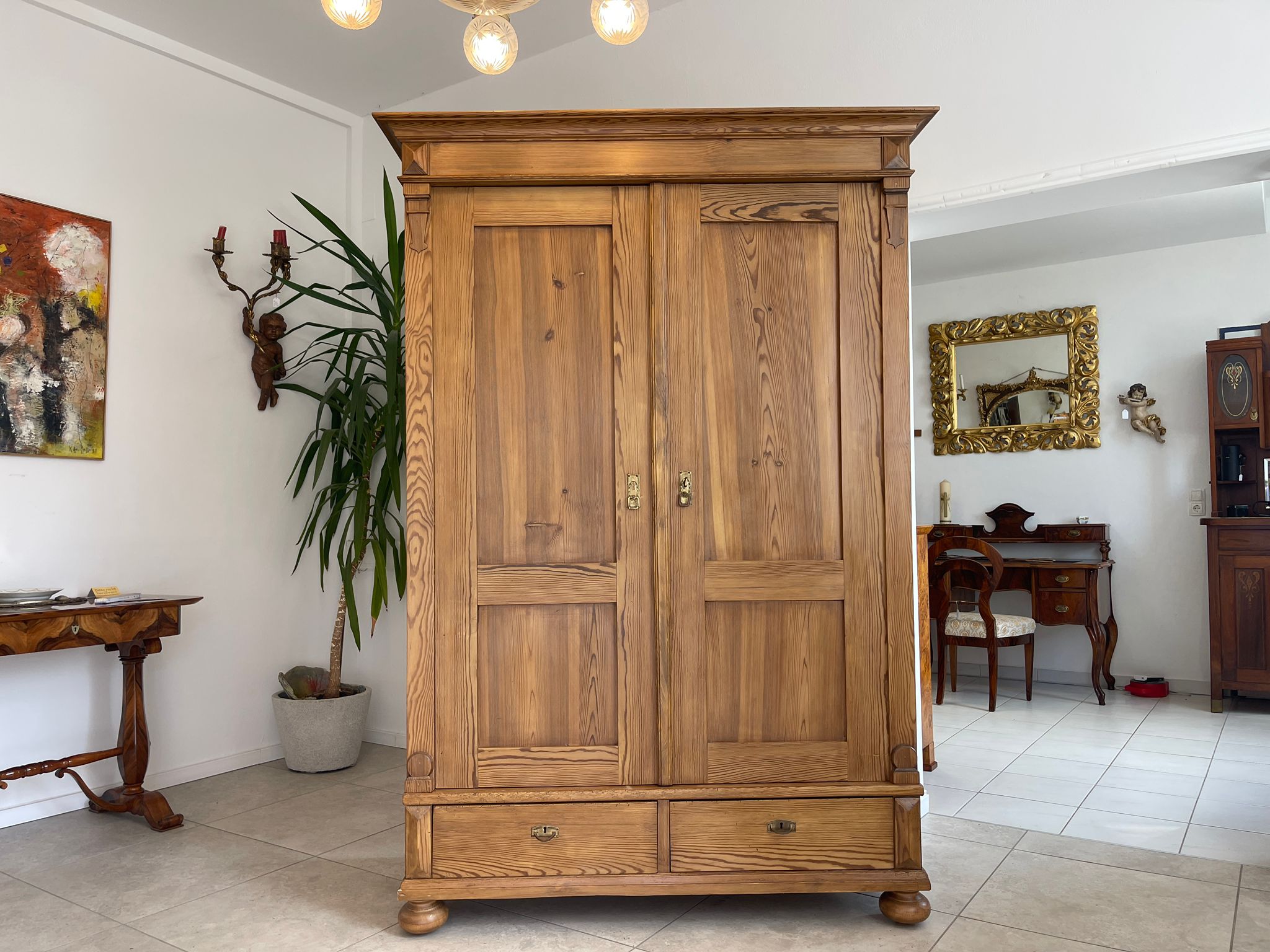 Bauernschrank Gründerzeit Hallenschrank Kasten Antiquität Kleiderschrank G1658