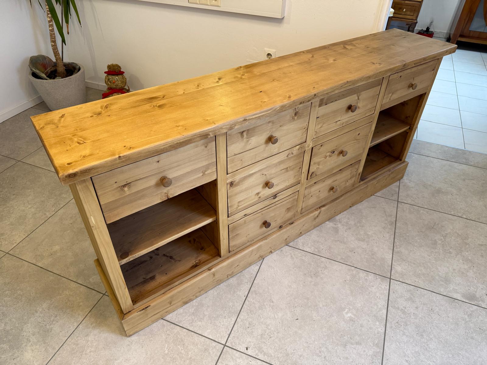 Altholz Ladenkommode Ladenschrank Apothekerschrank Weichholz Antik G2316