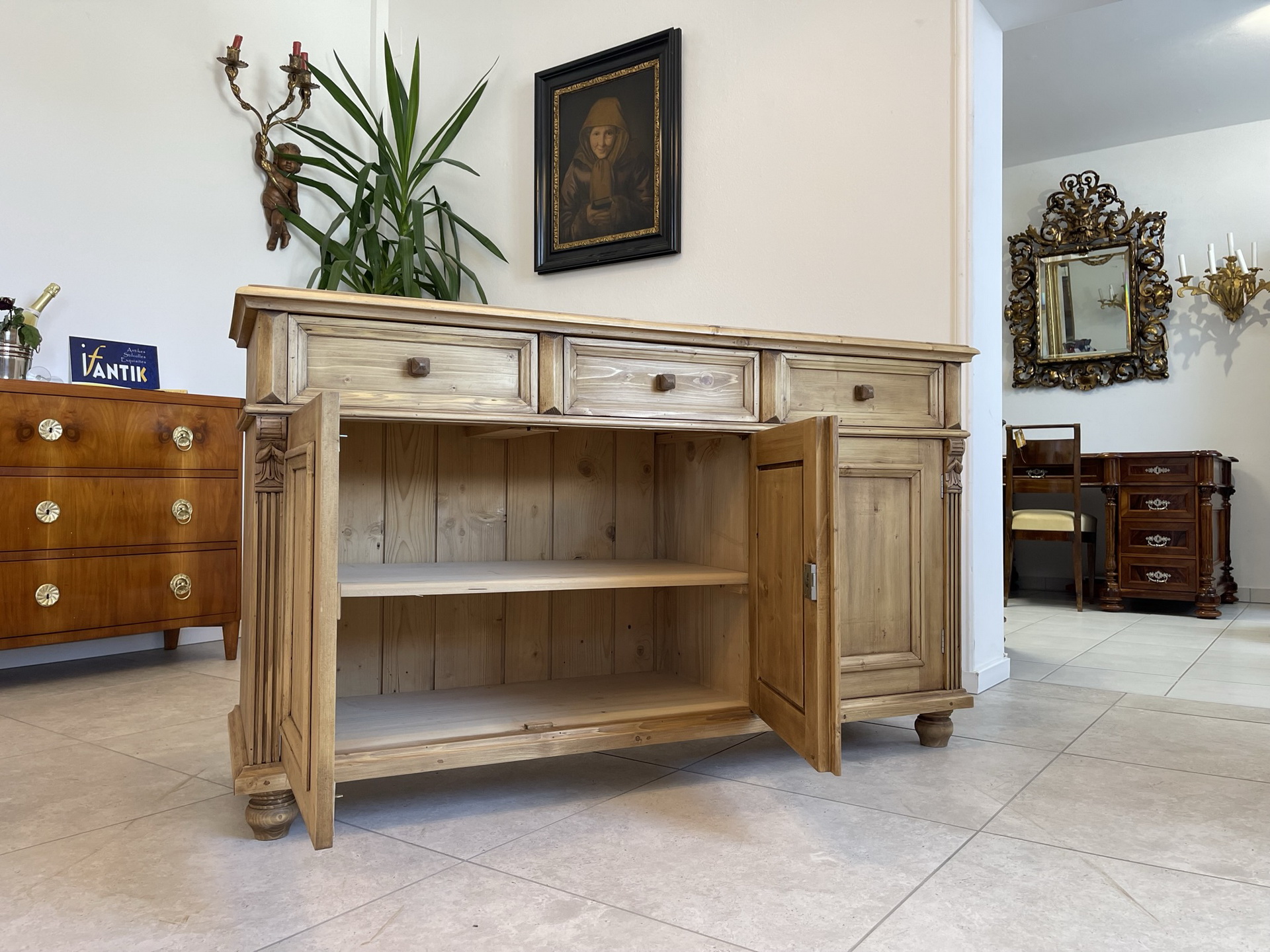 biedermeier-empire-barock_08JsZbwYieZc0b3 Apothekenschrank 3 Ladenkommode Ladenschrank A4119