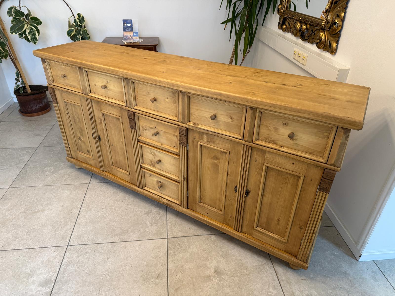 Massiver antiker Apothekenschrank 8 Ladenkommode Bauernmöbel G2361