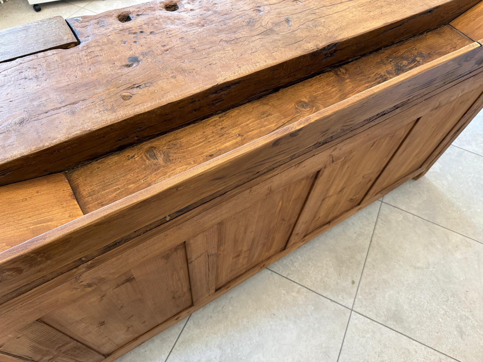 Urige Hobelbank Werkbank Pult Tresen Ladenschrank G2183