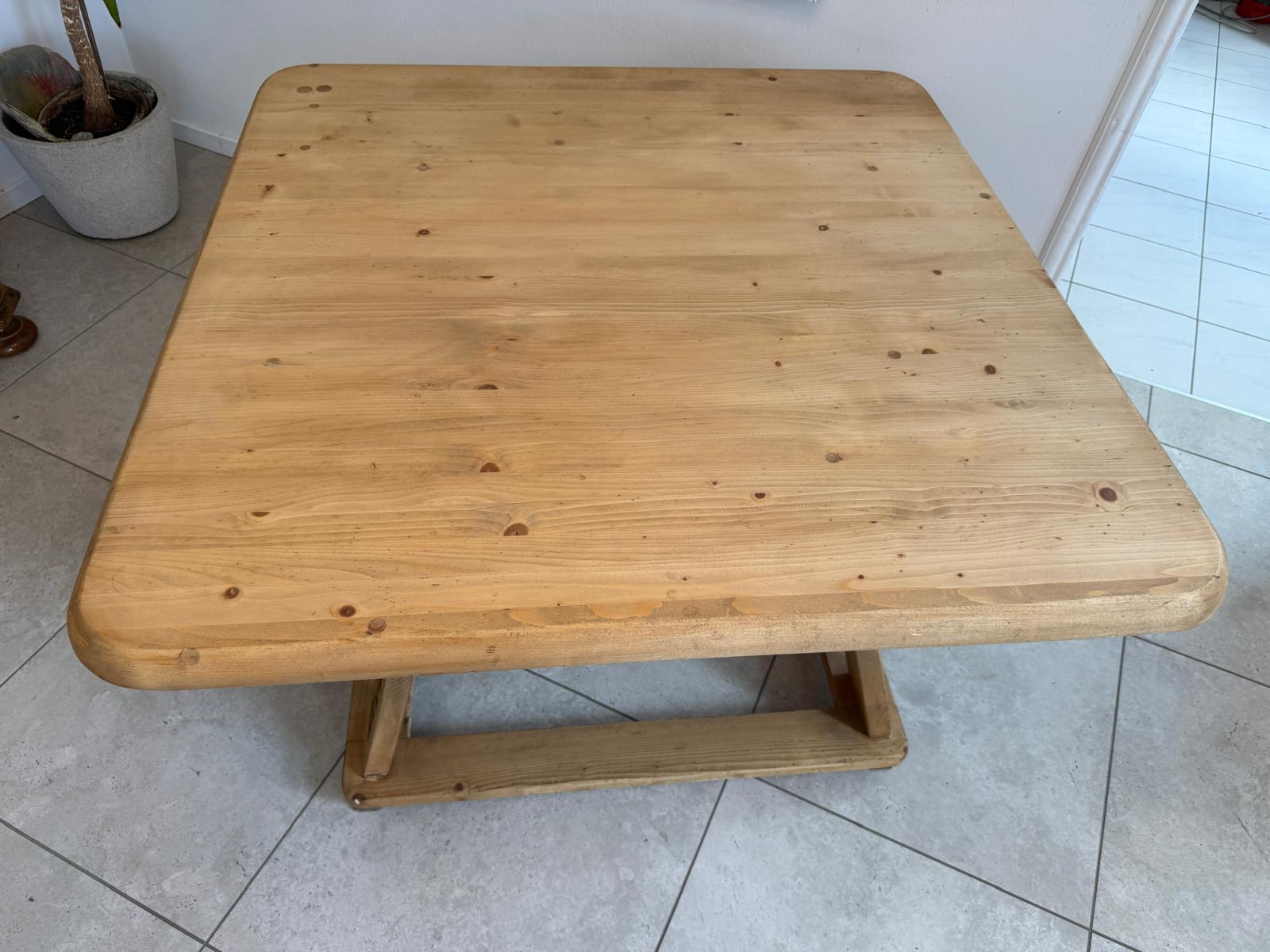 Jogltisch Bauerntisch Eichenholz Hüttentisch Bauernmöbel D2695