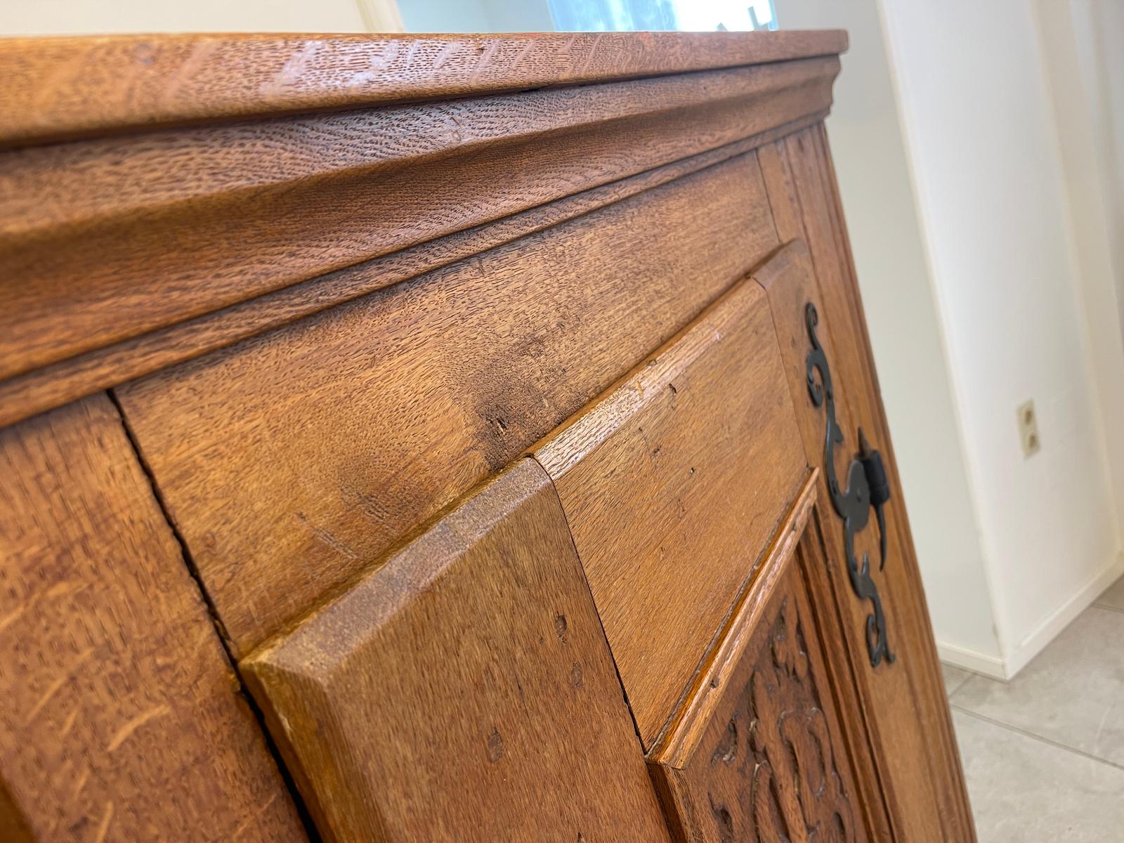 Originaler Eichenschrank Rauchschrank Kasten um 1800 G1344