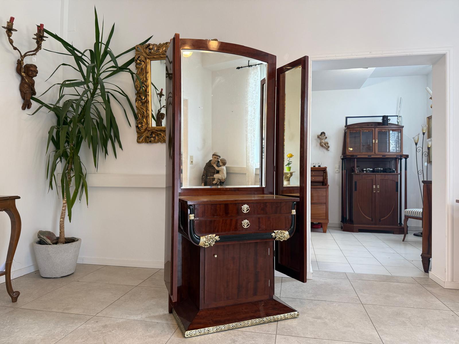Sale Restaurierte Elegante Jugendstil Spielanrichte Psyche Antiquität G1812