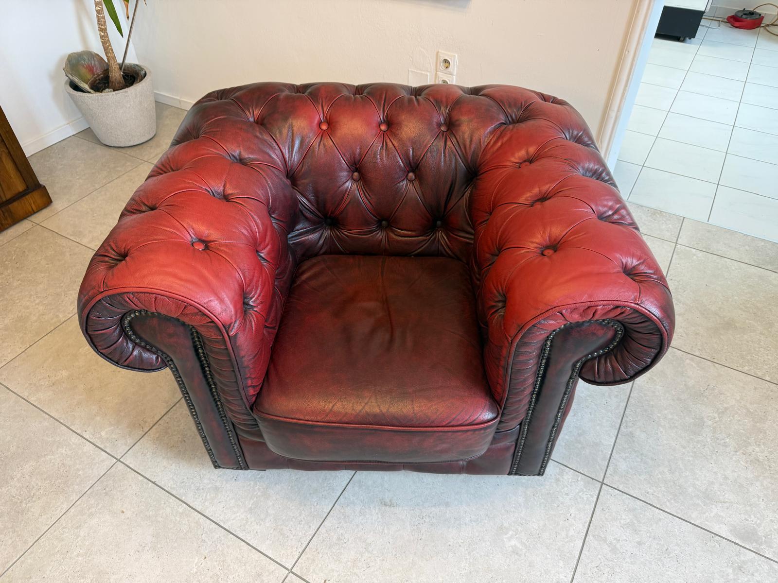 Chesterfield Fauteuill Ledersofa Clubfauteuil Clubmöbel Cultmöbel D1140