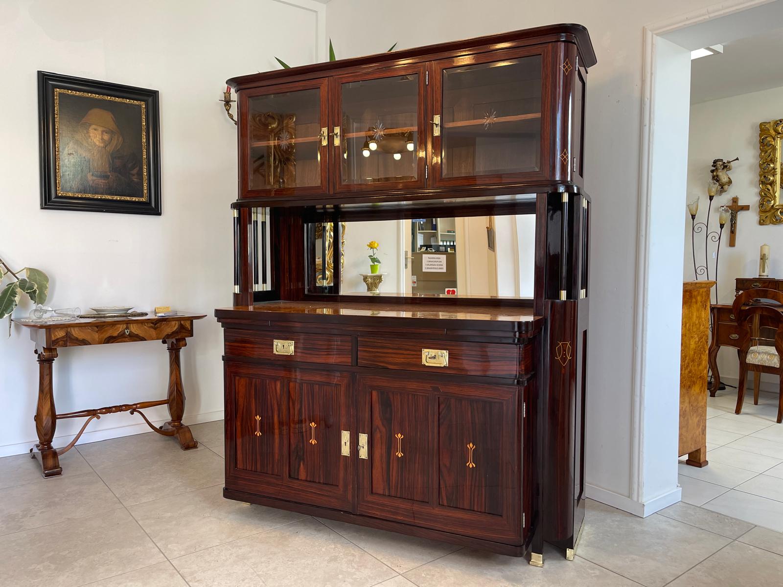 SALE Restauriertes Jugendstil Kredenz Etagere  Bücherschrank Traum Antiquität G1444