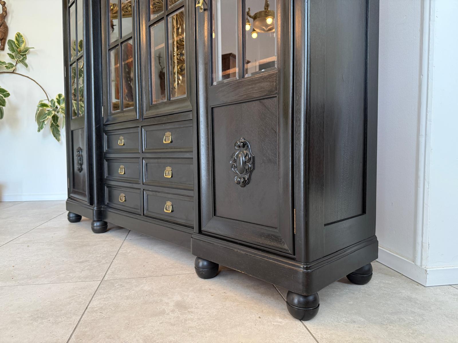 Traum Jugendstil Bücherschrank Büchervitrine Vitrine G1917