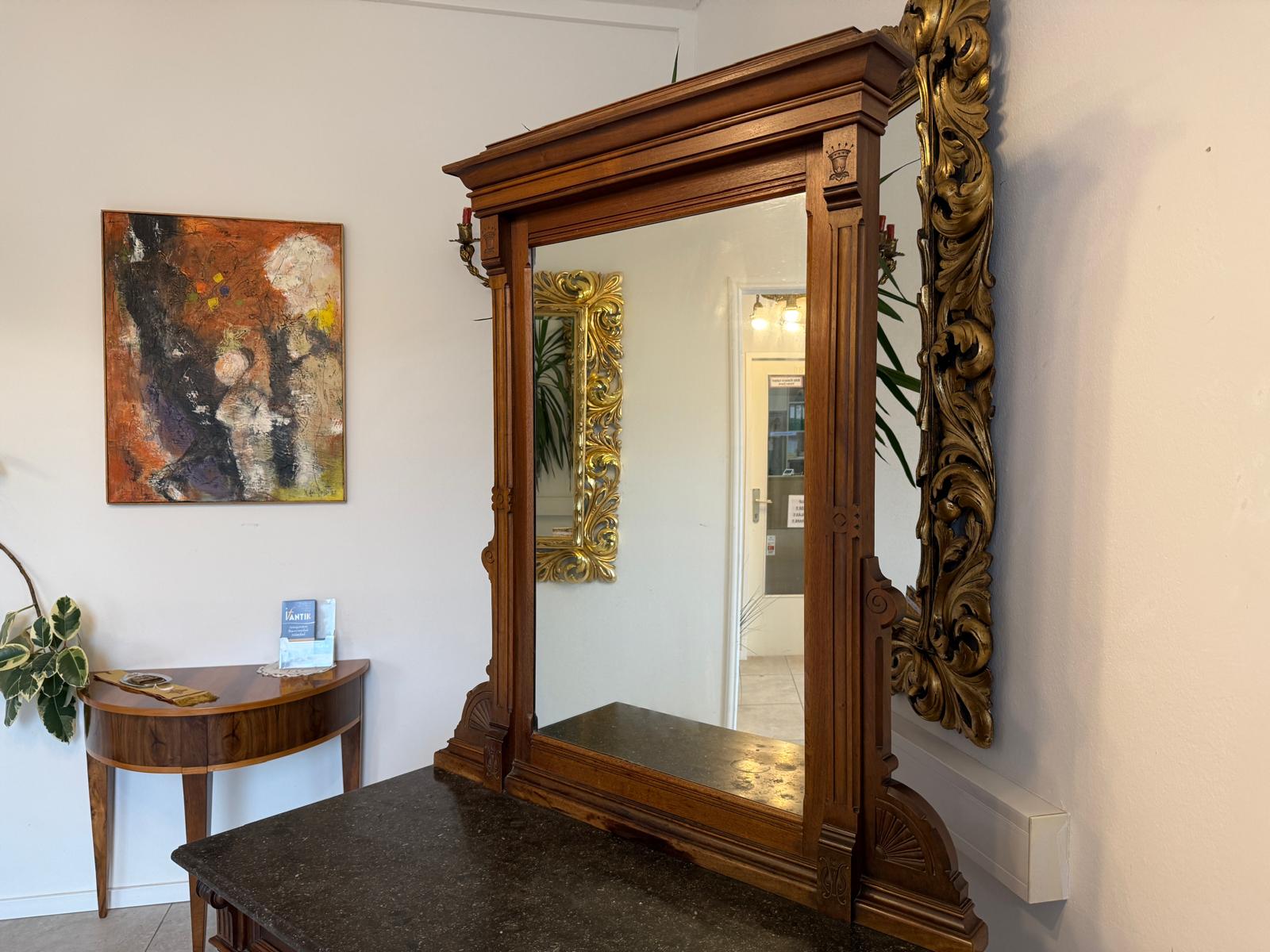 Originale Gründerzeit Anrichte mit Spiegel Waschtisch Historismus G2238