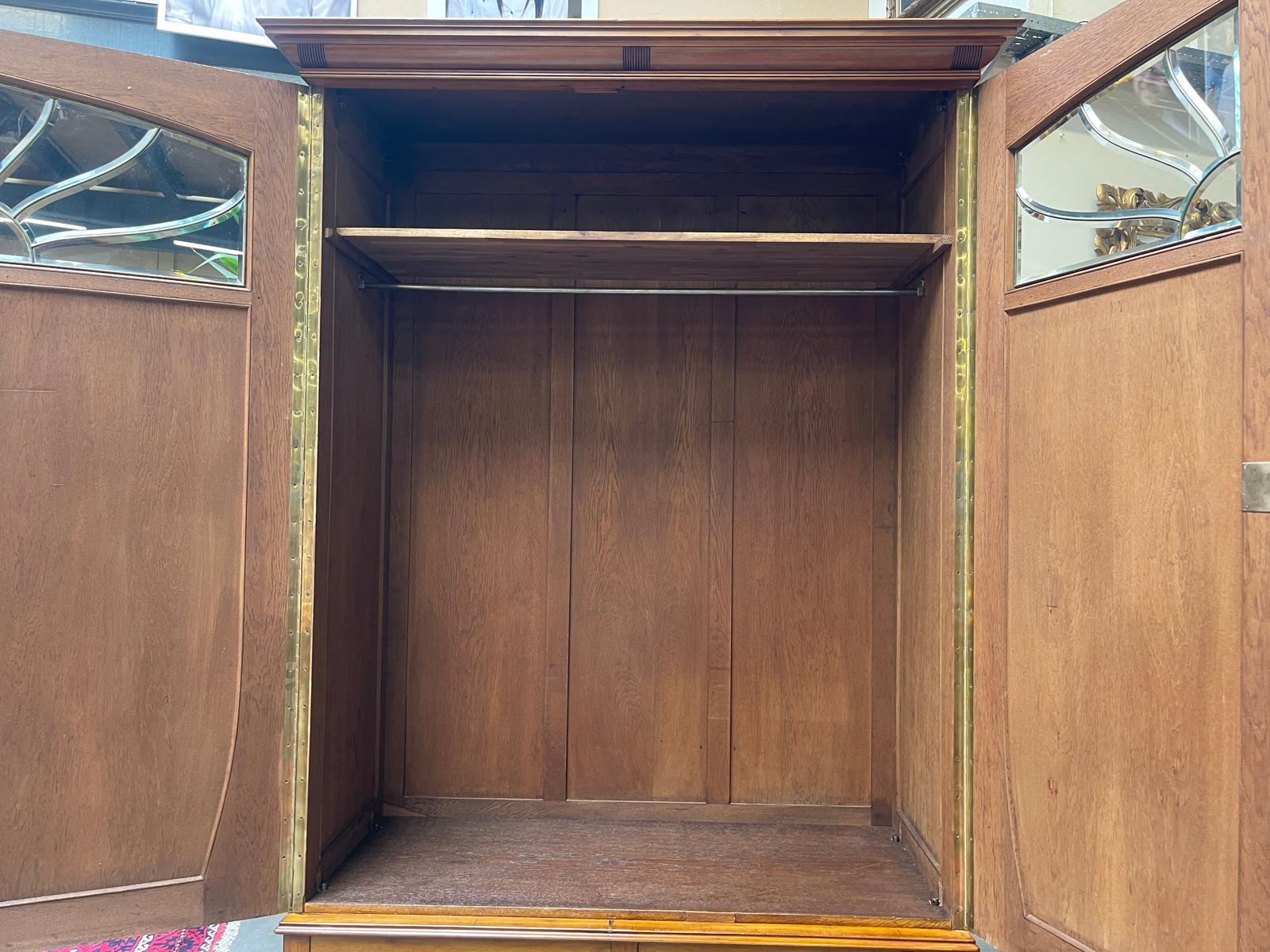 Traum Restaurierte Jugendstil Kleiderschrank Kasten Bücherschrank Antiquität  G1599