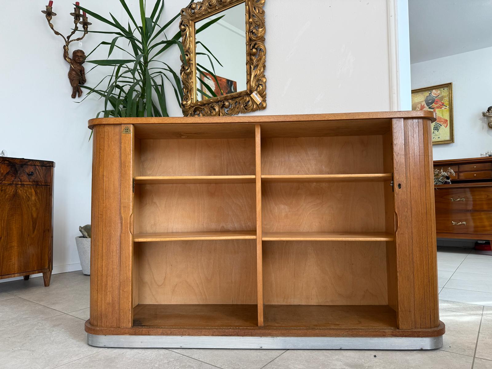 Jugendstil Rolladenschrank Antik Braun Büroschrank G1978