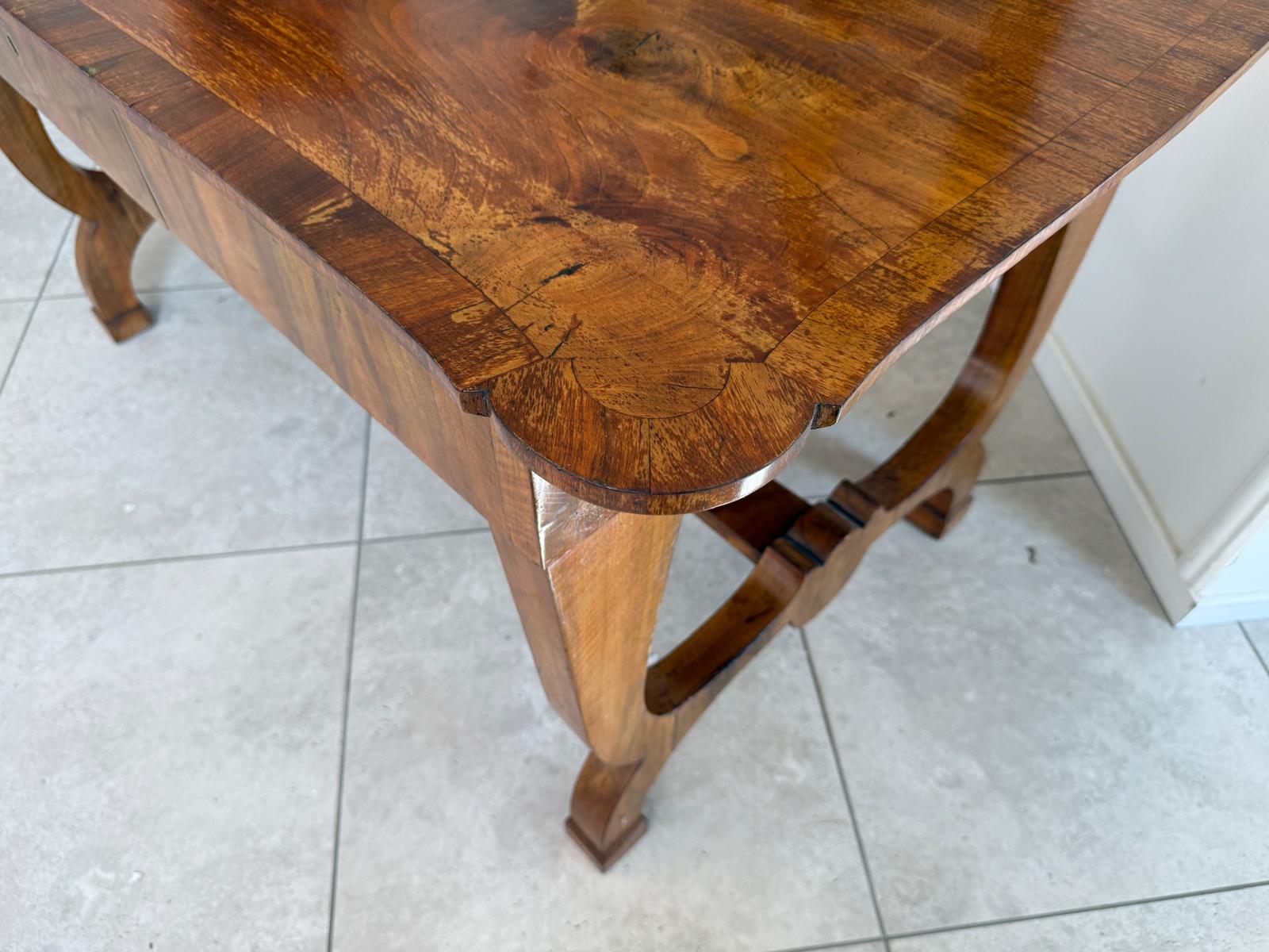 Spätbiedermeier Schreibtisch Sekretär Nussholz Originalstück D2388