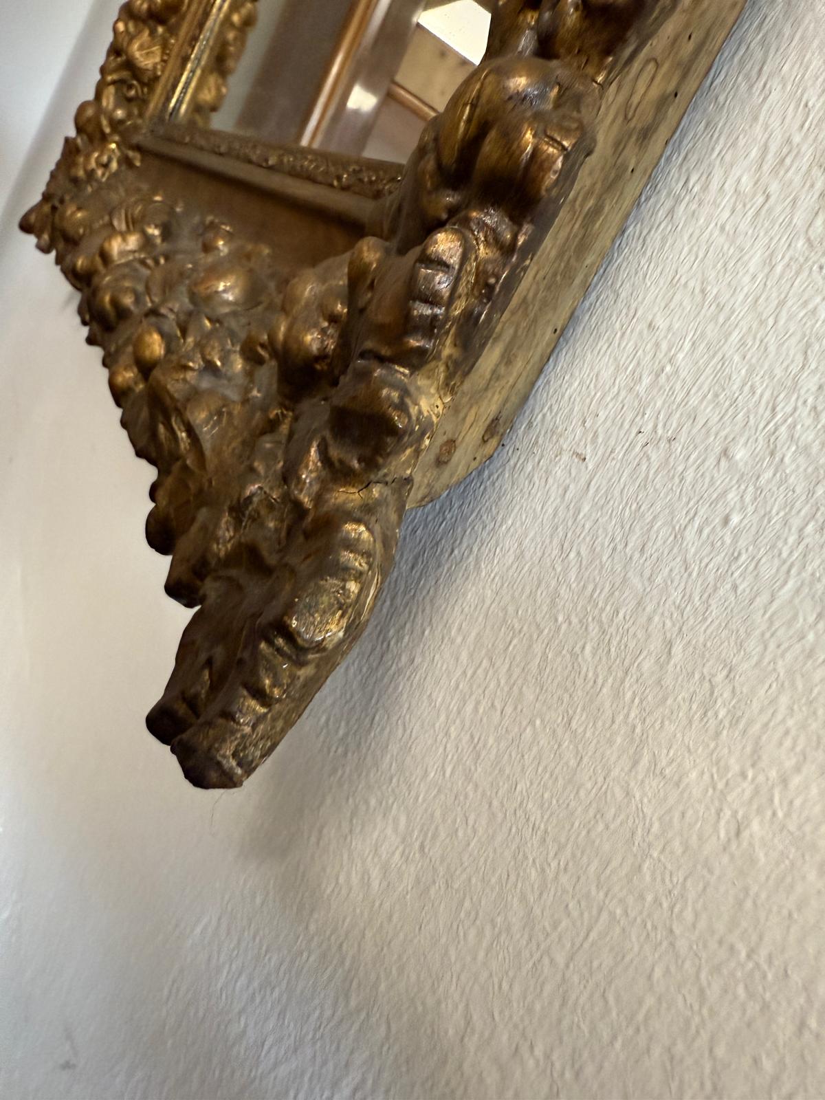 Rosenspiegel Ritterspiegel um 1860 Rosen Spiegel  Traum Rahmen G2167