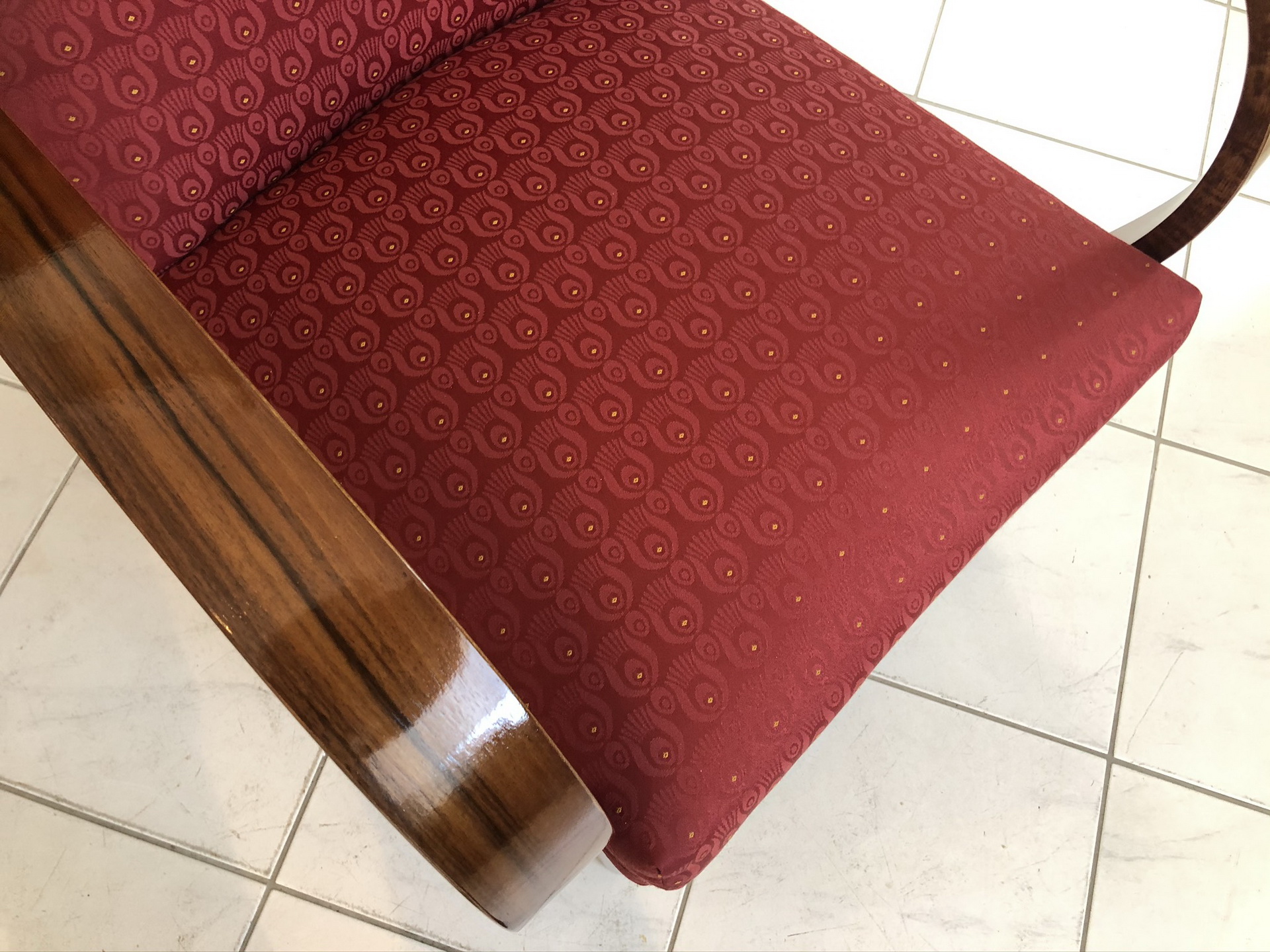 restaurierter Mid Century Kanadier - Fauteuil Halabala Armchair Z2090