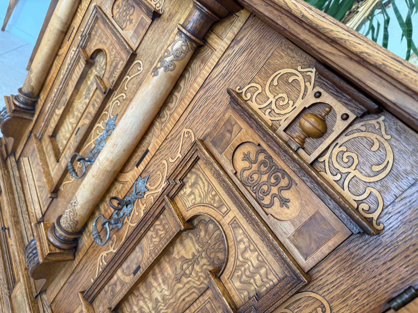 Spätrenaissance Anrichte Eichenholz Original Rarität Antiquität G2189