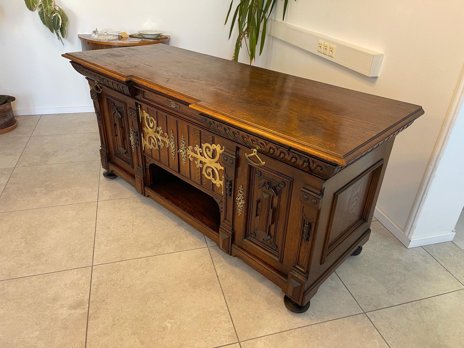 Prächtige Historismus Gründerzeit Anrichte Schrank Antiquität G1181