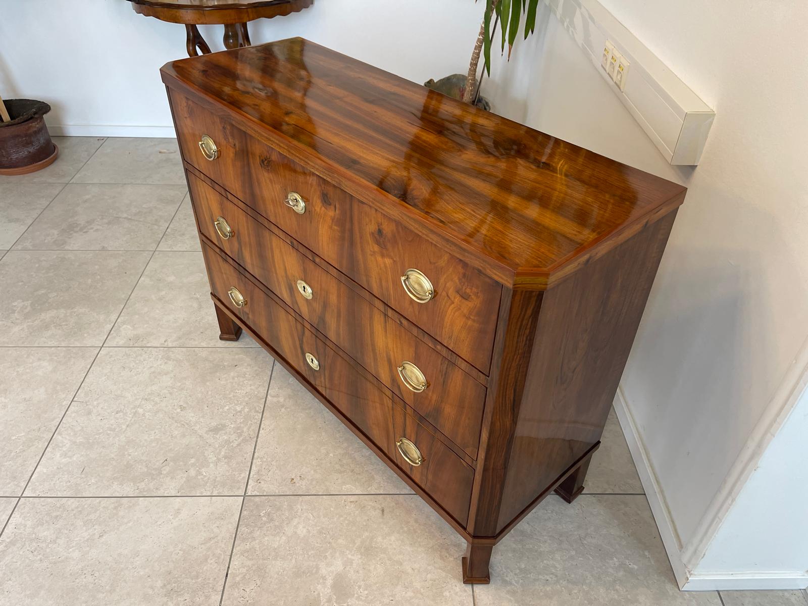 Restaurierte Biedermeier Kommode Sale Antiquität Nussholzfurnier Antiquität G1741