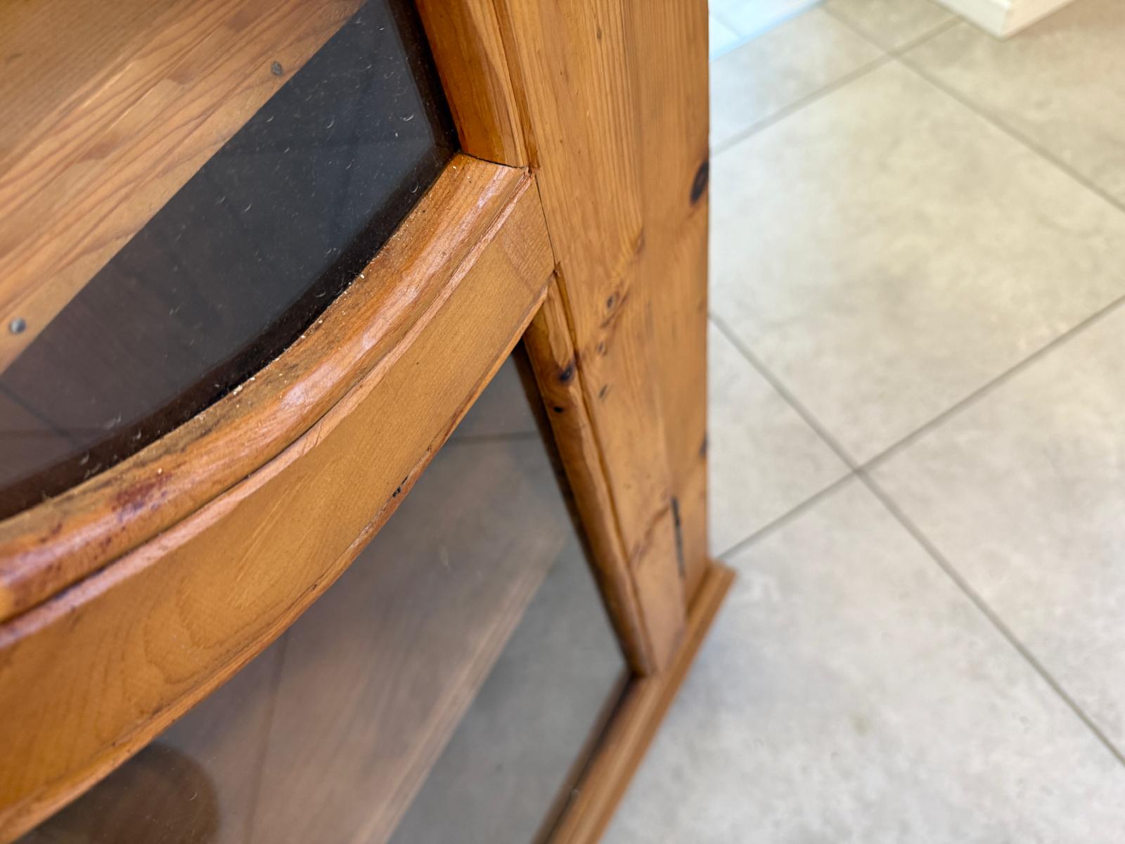 Zirbenholz Schrank Kasten Vitrine Glasschrank Bauerschrank D1104