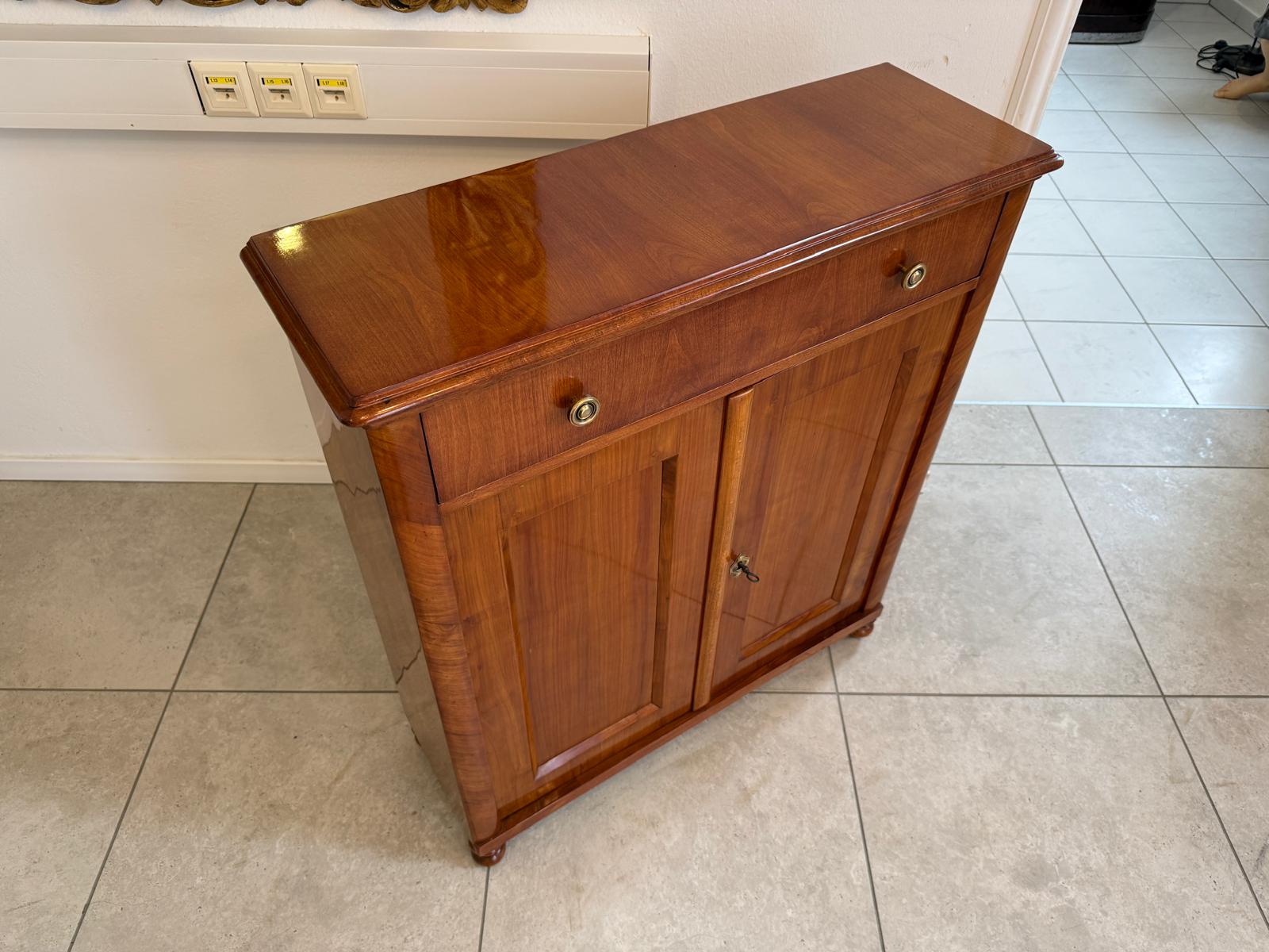 Restauriertes Biedermeier Trumeau Anrichte Kirschholzfurnier Antiquität D1194