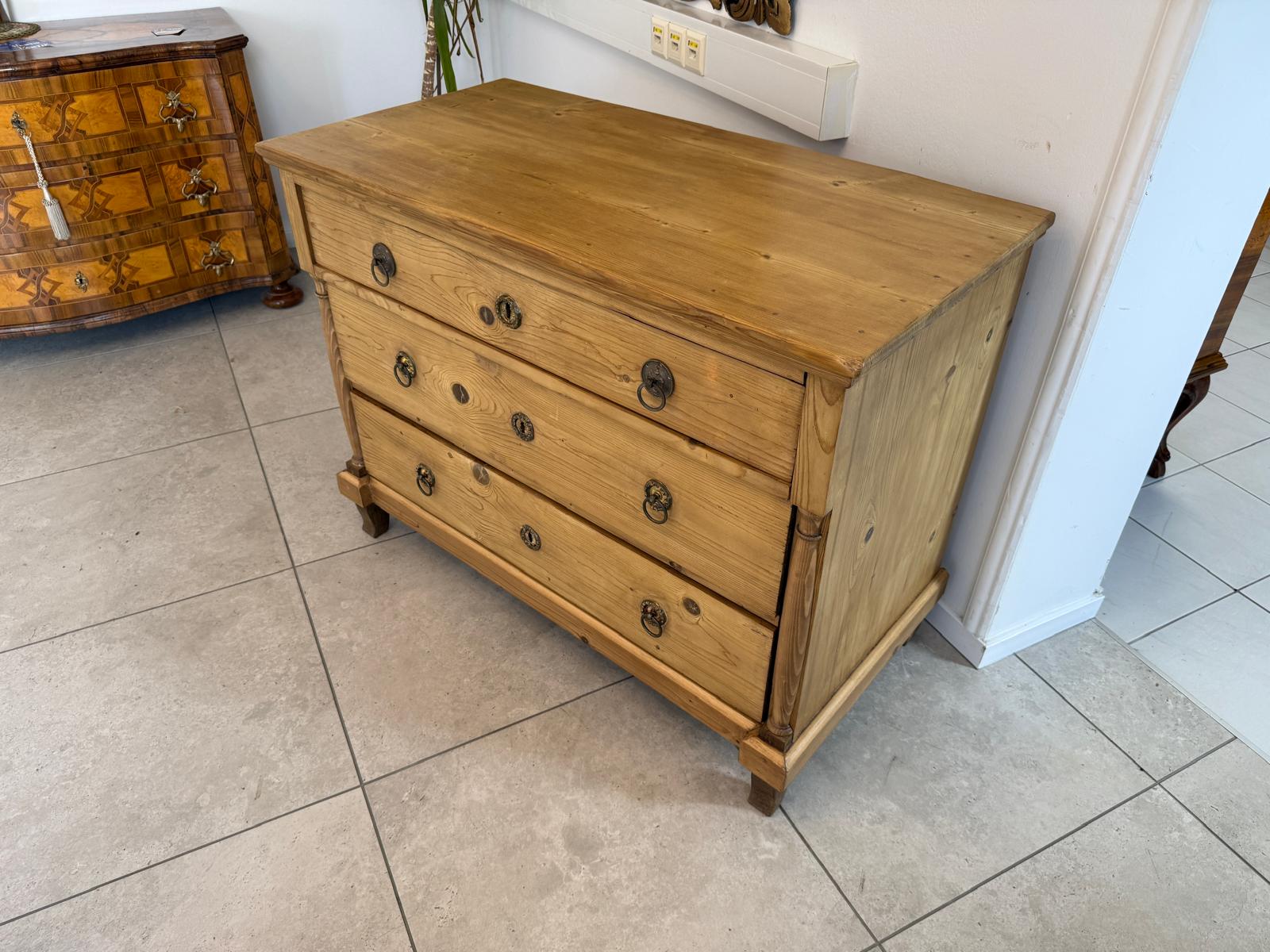 Biedermeier Kommode 3 Ladenkommode Antik Original D2646