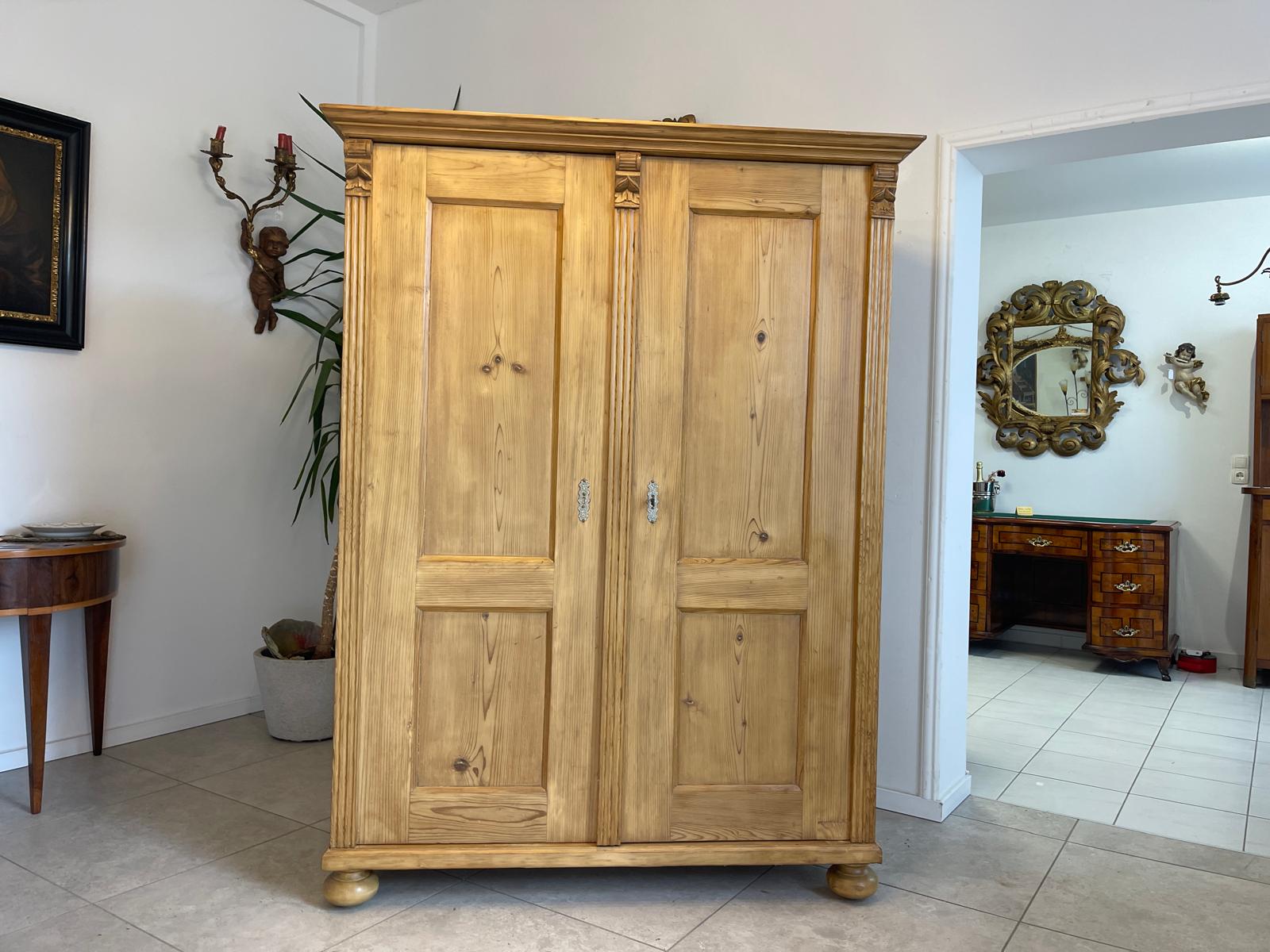 Steirischer Gründerzeit Bauernschrank Naturholzschrank G1091
