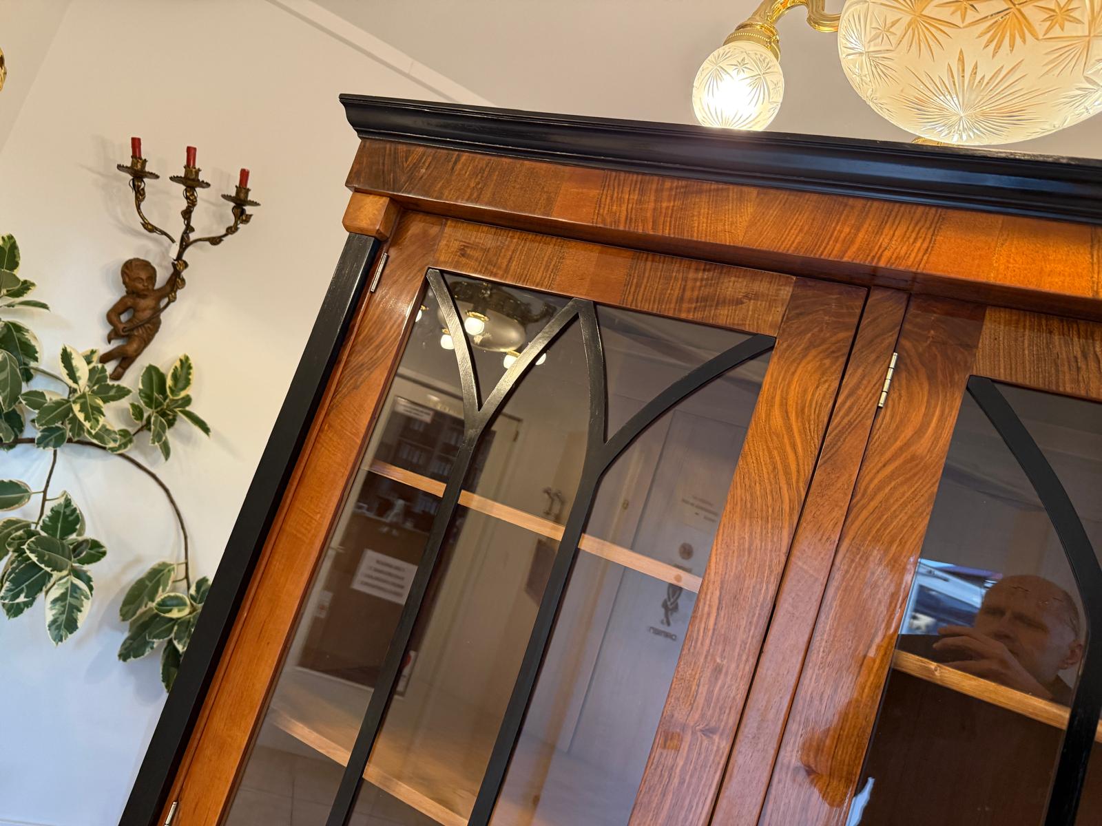 SALE Restaurierte Biedermeier Vitrine Bücherschrank ANTIQUITÄT G2352