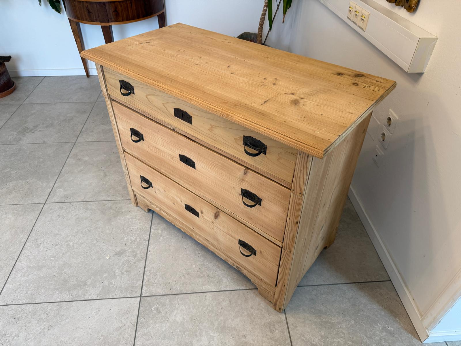 Originale Jugendstil Kommode Weichholz Antik G2294