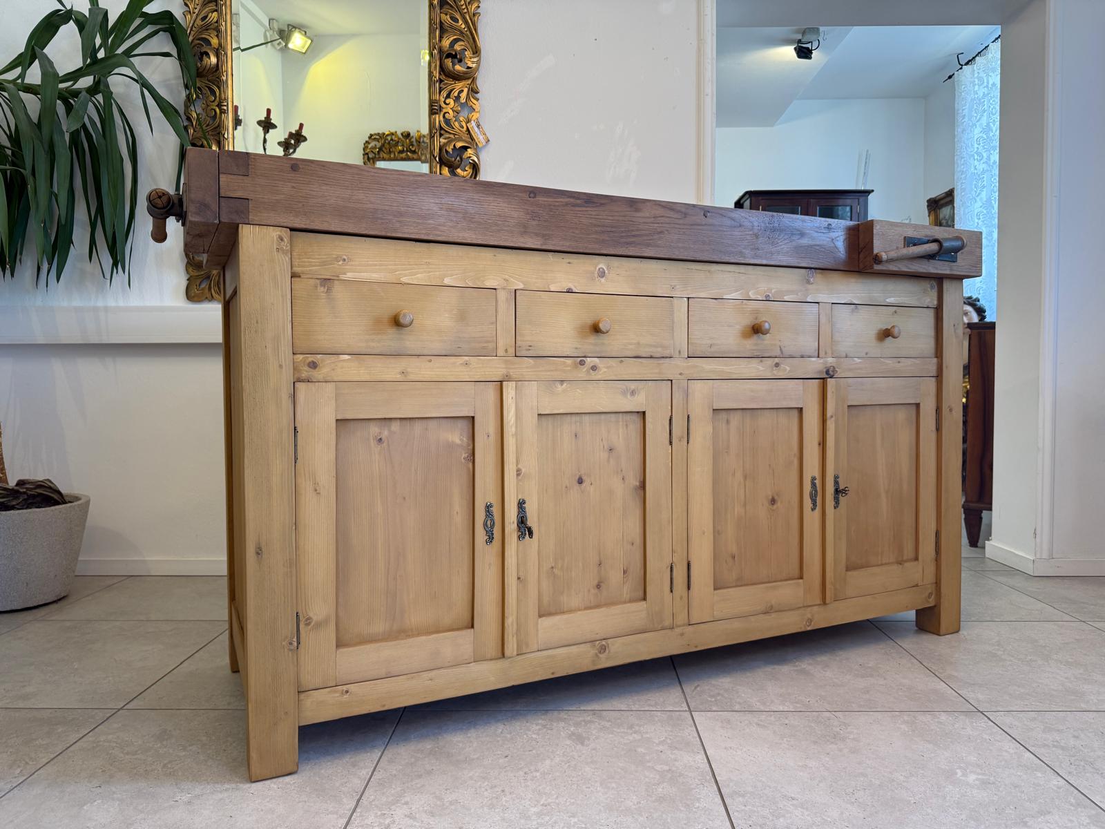 Hobelbank,Werkbank Ladentisch Apothekertisch Designertisch D2849