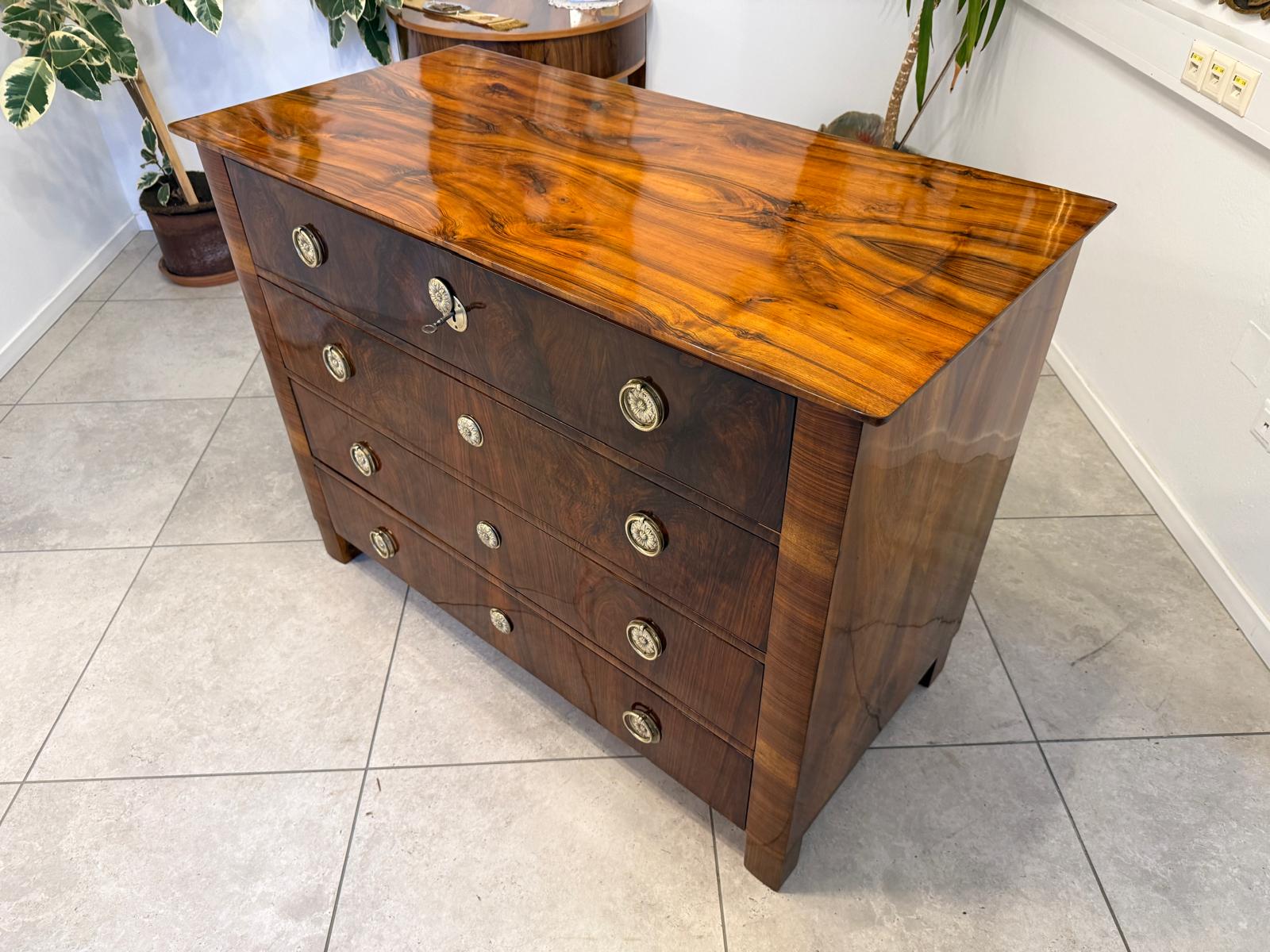 SALE Restaurierte Biedermeier Schreibkommode Nussholz Antiquität Antikmöbel G2388