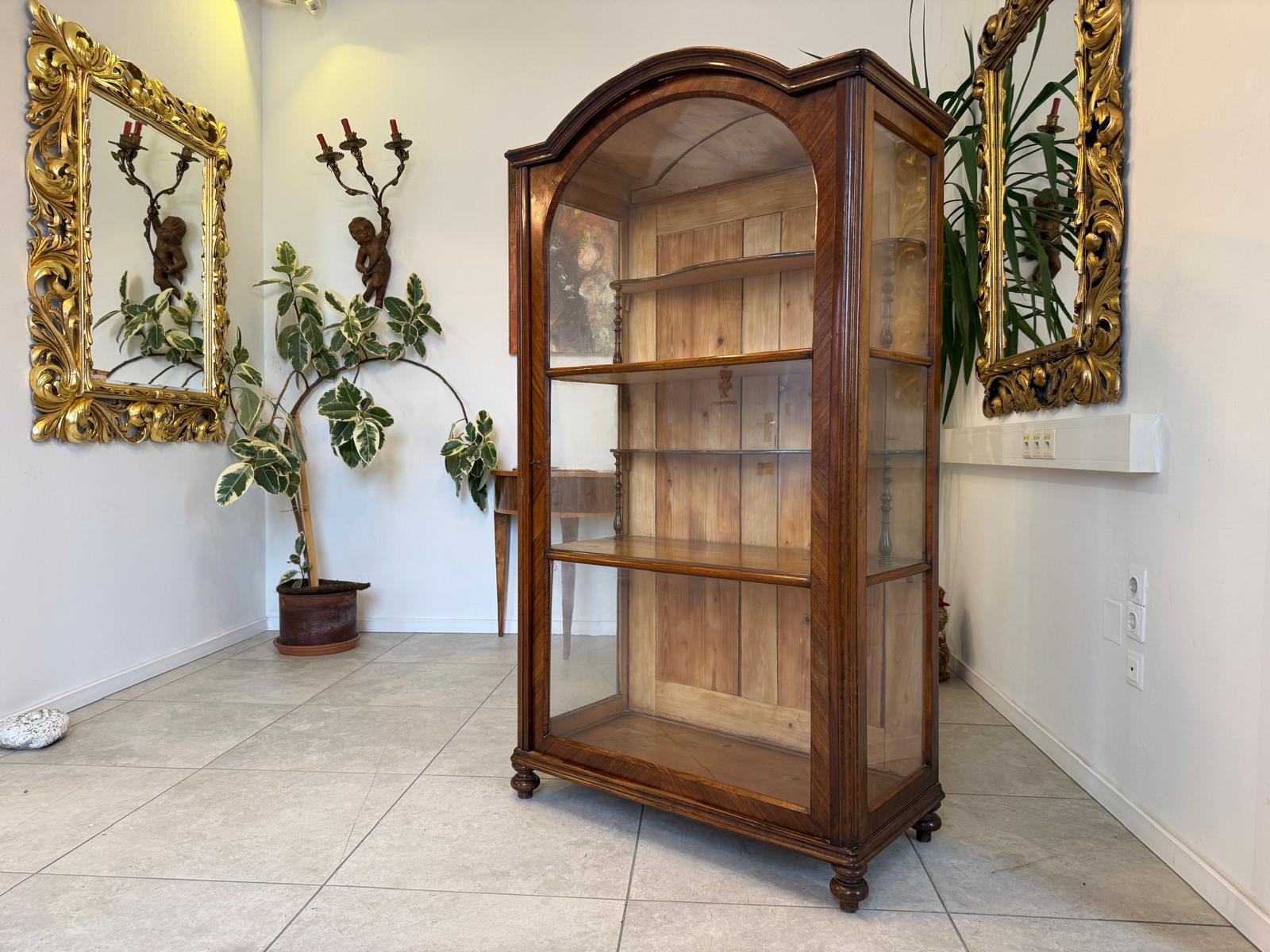 SALE Originale Spätbiedermeier Vitrine Bücherschrank Sammlervitrine Antiquität D1028