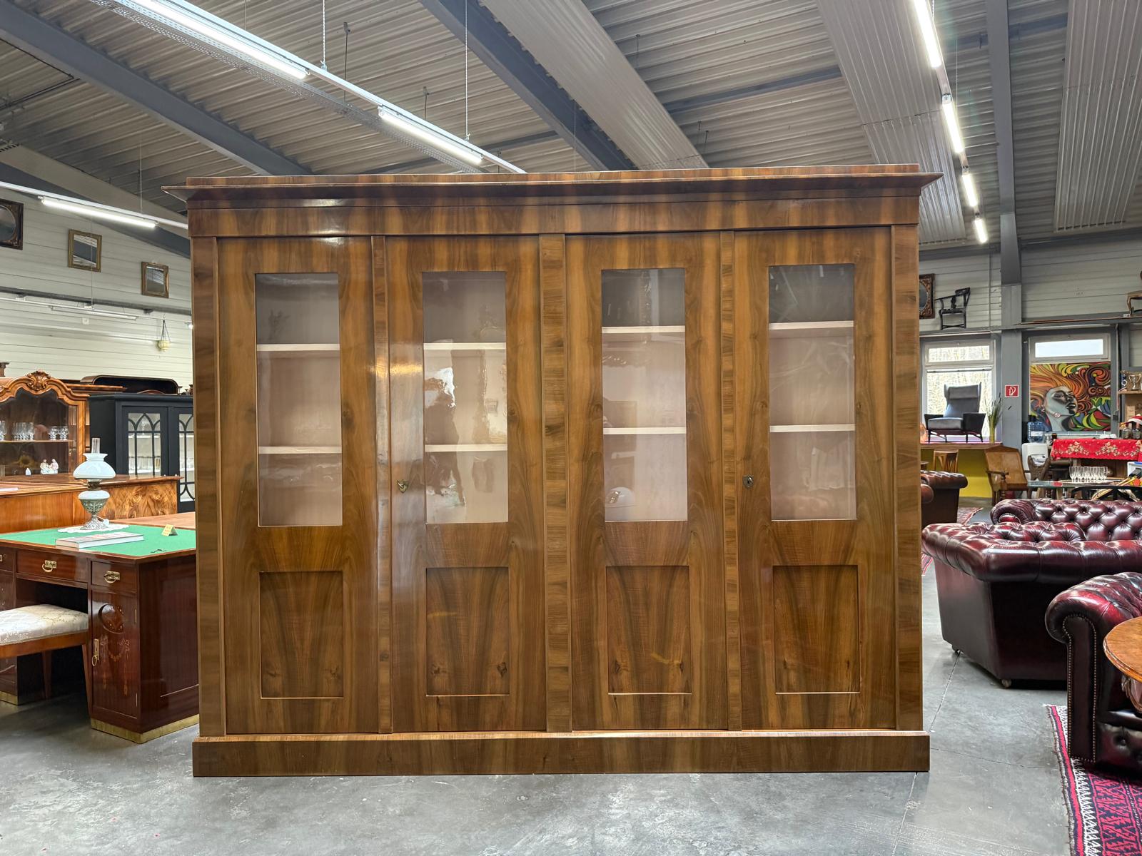 SALE Restaurierte Biedermeier Vitrine Bücherschrank Bibliotheksschrank ANTIQUITÄT D1225