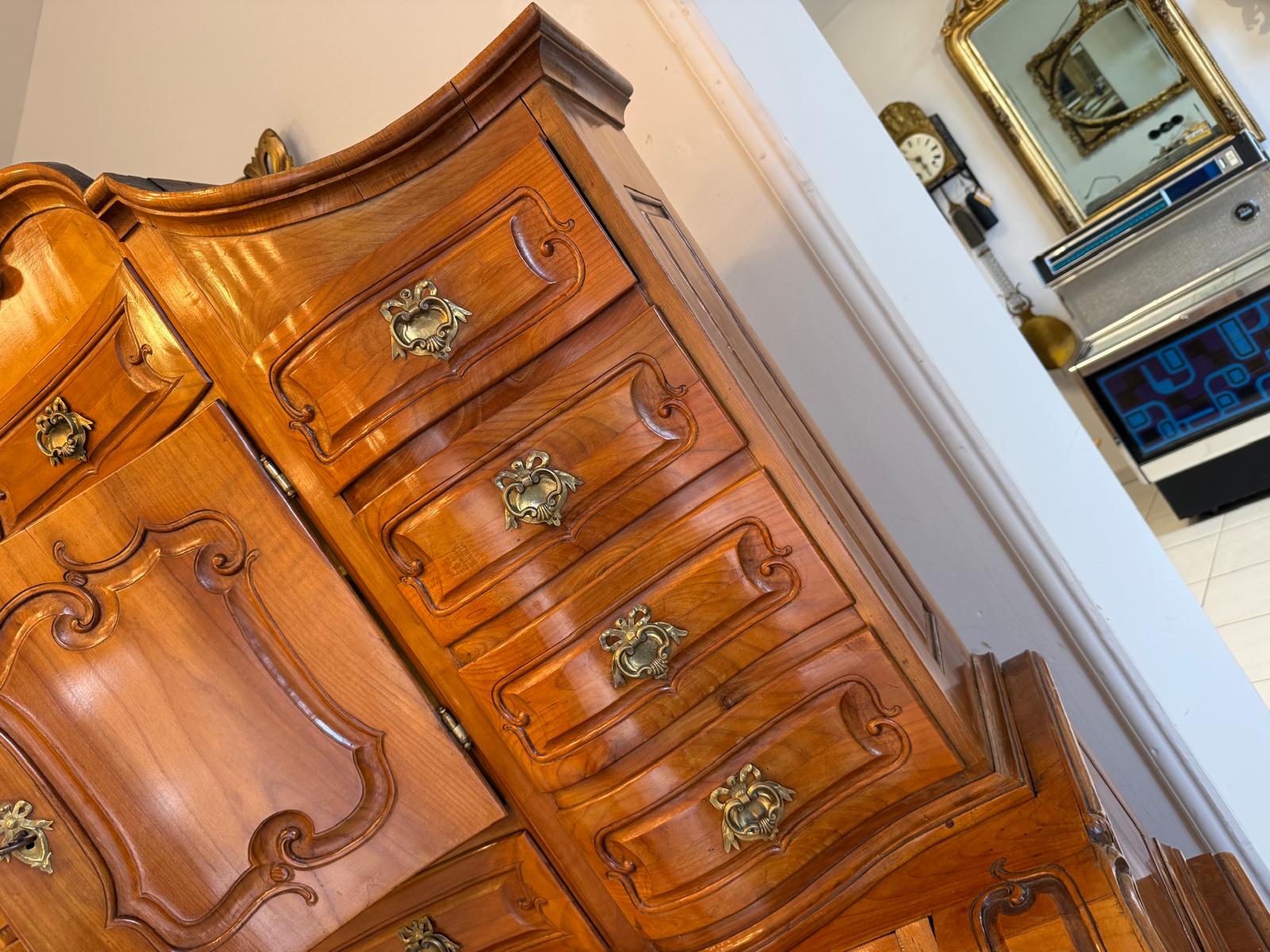 Originale Barocktabernakl Aufsatzkommode Vitrine Antiquität Tabernakl D1144