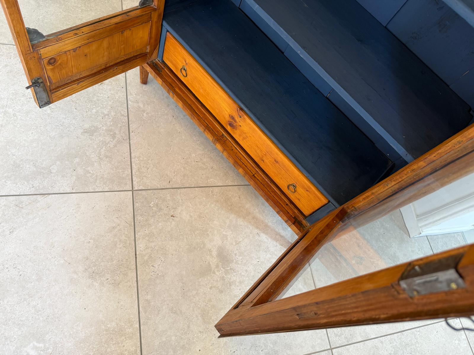 Originale Biedermeier Vitrine Bücherschrank Glasschrank G2145