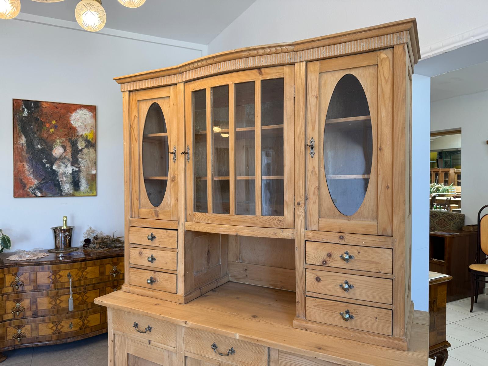 Jugendstil Küchenkredenz Weichholz Unikat Bauernkredenz D2643