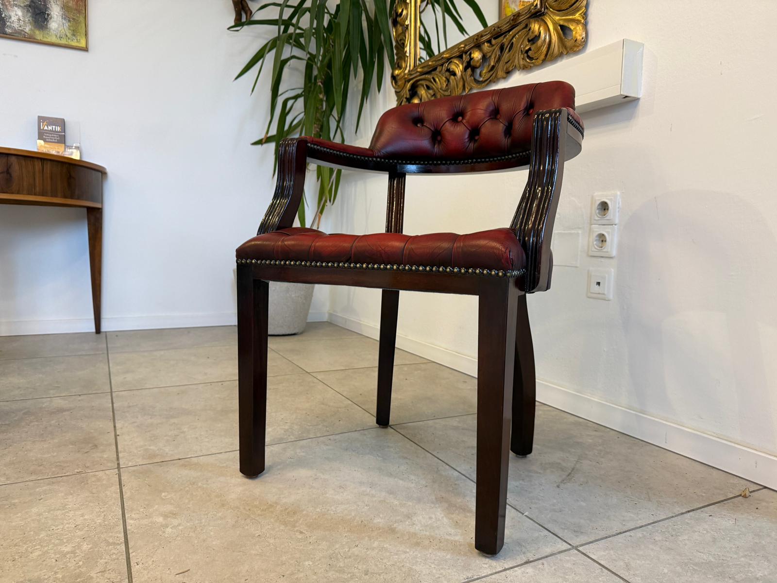 Chesterfield Fauteuill Ledersofa Clubfauteuil Ledersessel  1 Stück D1093