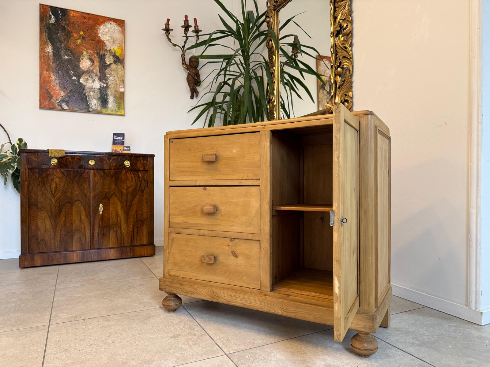 Jugendstil Ladenkommode Bauernmöbel Bauernmöbel Bauernschrank Weichholz D1124