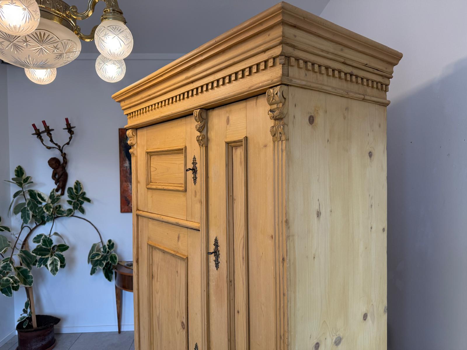 Gründerzeit Bauernschrank Bauernkasten Garderobenschrank Weichholz G2344
