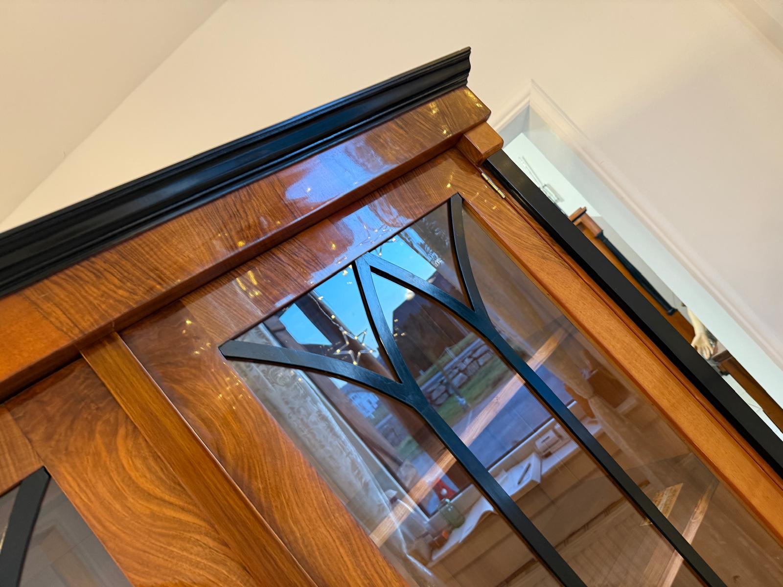 SALE Restaurierte Biedermeier Vitrine Bücherschrank ANTIQUITÄT G2352