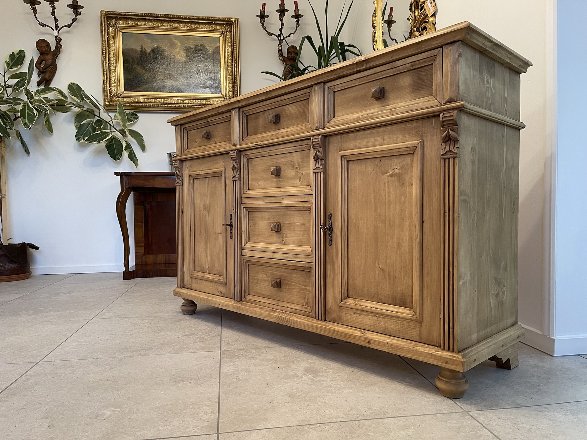 empire-biedermeier_255 massiver Apothekenschrank 6 Ladenkommode Ladenschrank G1632