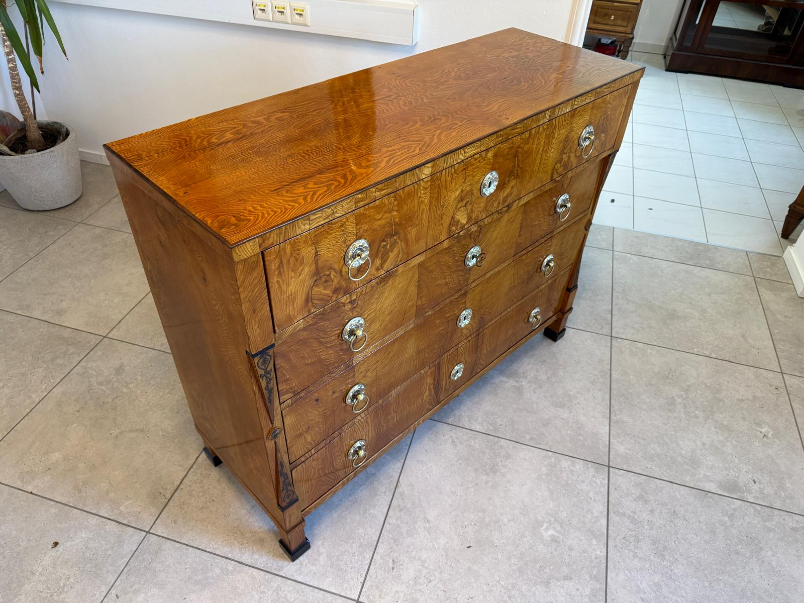 SALE Restaurierte Biedermeier Schreibkommode Eschenholz Antiquität Antikmöbel G2157