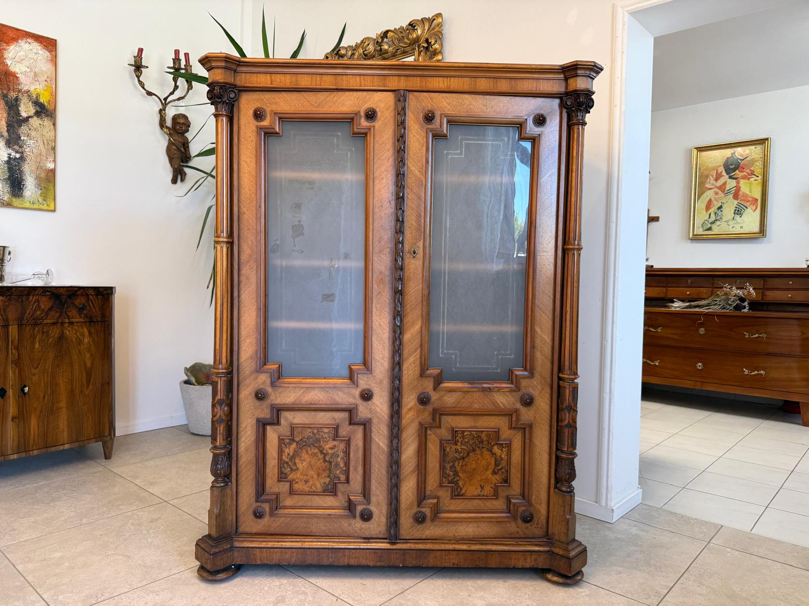 Originale Gründerzeit Anrichte Schrank Vertiko Schrank G1996