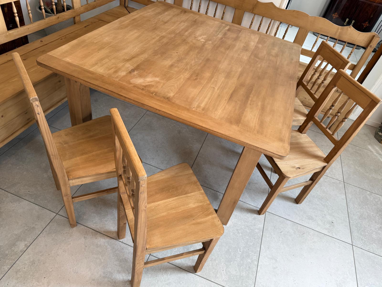 Bauernstube Eckbankgruppe Bauerntisch 4 Sessel Fichtenholz D2448