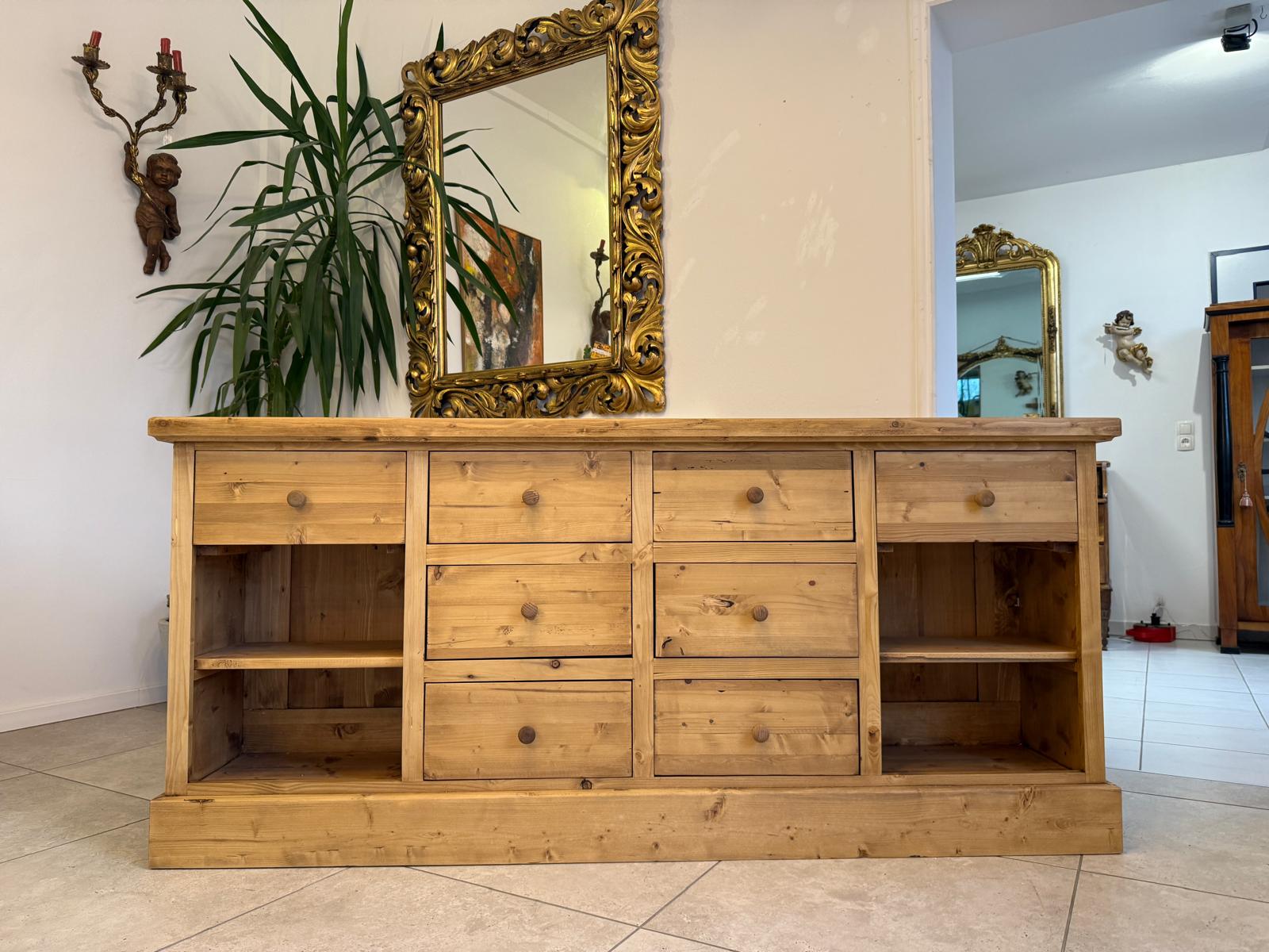 Altholz Ladenkommode Ladenschrank Apothekerschrank Weichholz Antik G2316